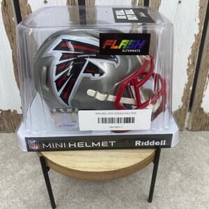 Michael Vick Autographed Atlanta Falcons Mini Helmet Flash Alternate Beckett